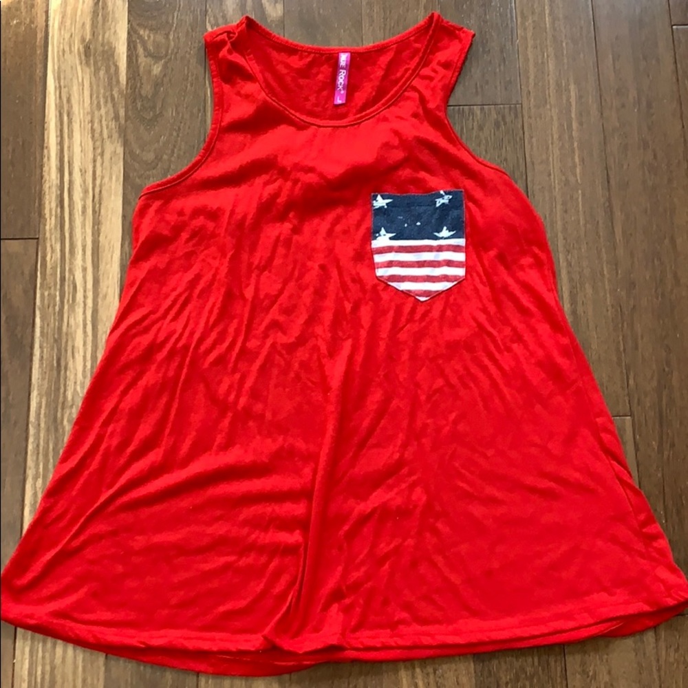 True Rock America Tank Top - Red
